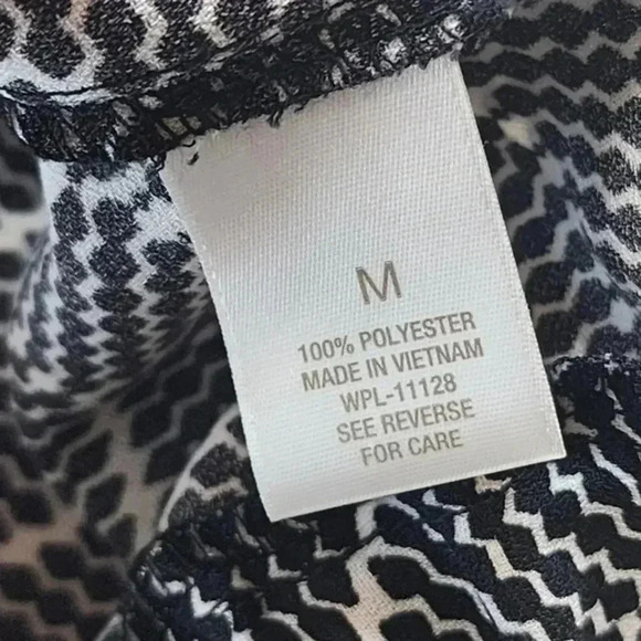 Roz‎ & Ali Full Zip Pattern Long Sleeve Shirt Women's M - Picture 6 of 9